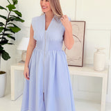 Better Days Midi Dress - Baby Blue