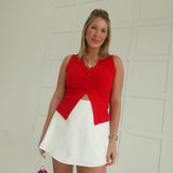 Entangled Sweater Top - Red