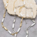 Assorted Pearl Chain Necklace - G