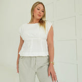 Porter's Peplum Top - Off White
