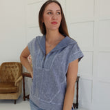 Leading Way Top - Indigo Blue