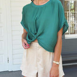 Franklin Front Knot Blouse