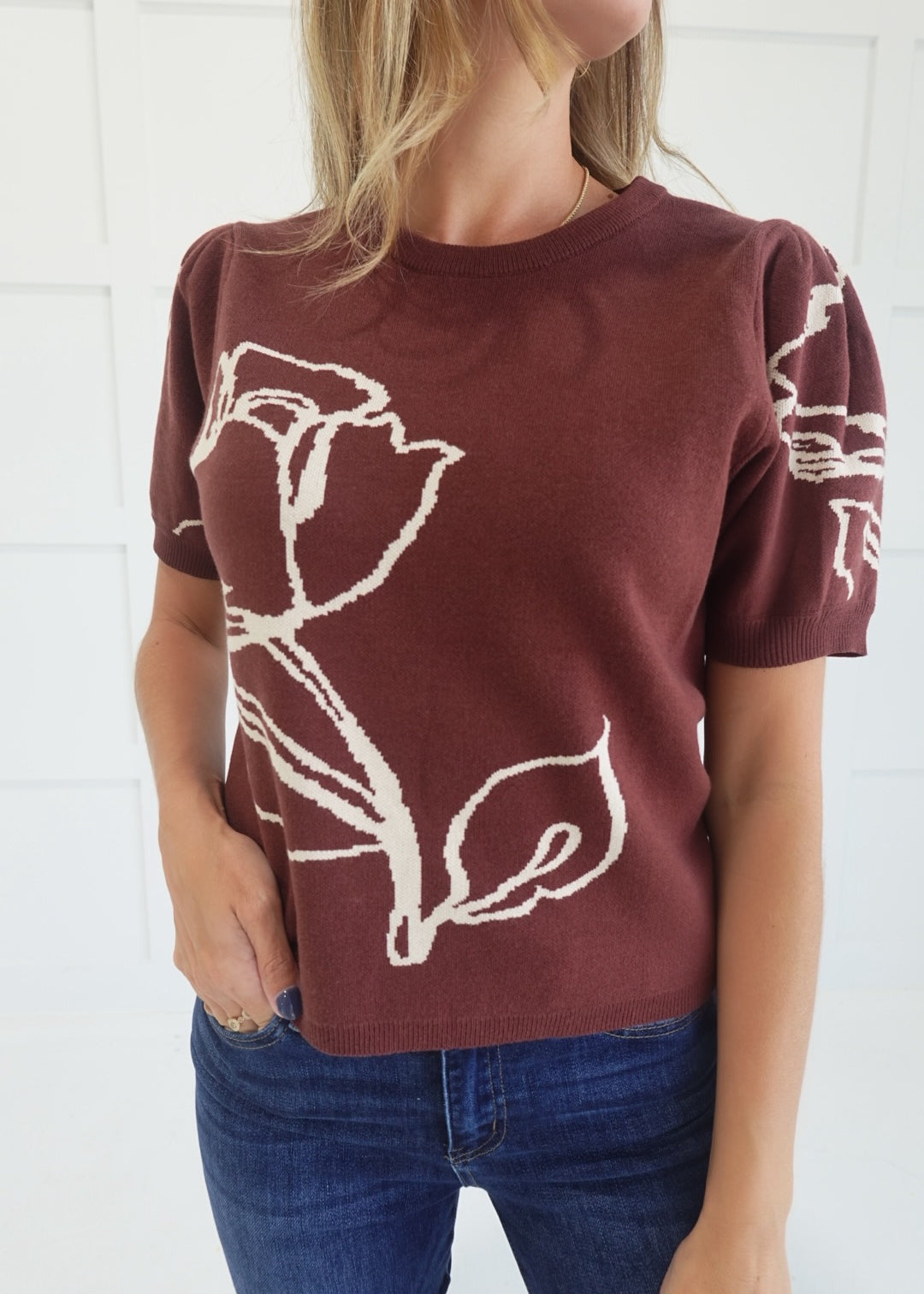 Love Grows Top - Brown