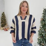Compliments Me Sweater - Navy