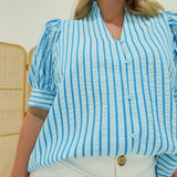 Suburban Summer Top - Aqua