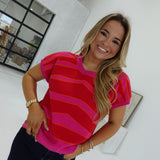 The Apex Sleeveless Sweater - Fuchsia Mix