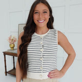 Diana Cardigan Vest - Cream