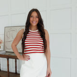 Solo Knit Tank - Red