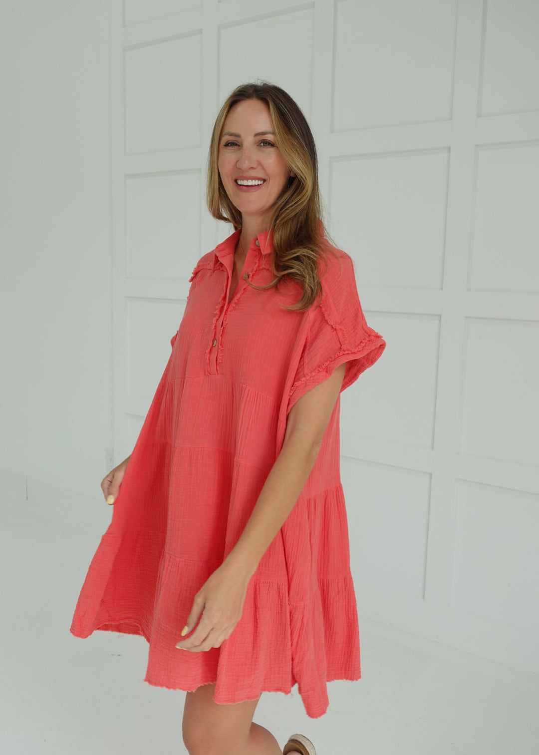 Missing Me Mini Dress - Coral