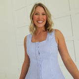 Lamar Peplum Set - Powder