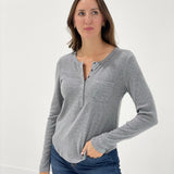 Take A Hint Ribbed Knit Top - H Grey *CM