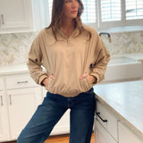 Interchanging Pullover - Taupe