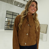 Ophelia Cropped Jacket - Brown