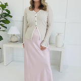 Elegant Evenings Maxi Skirt - Pink