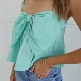 Blakely Bow Top - Mint