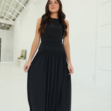 Taking Sides Maxi Dress - Black