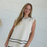 Fester Open Vest Top - Cream