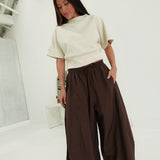 Mockery Suede Top - Cream