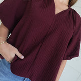 Arbitrary Top - Burgundy
