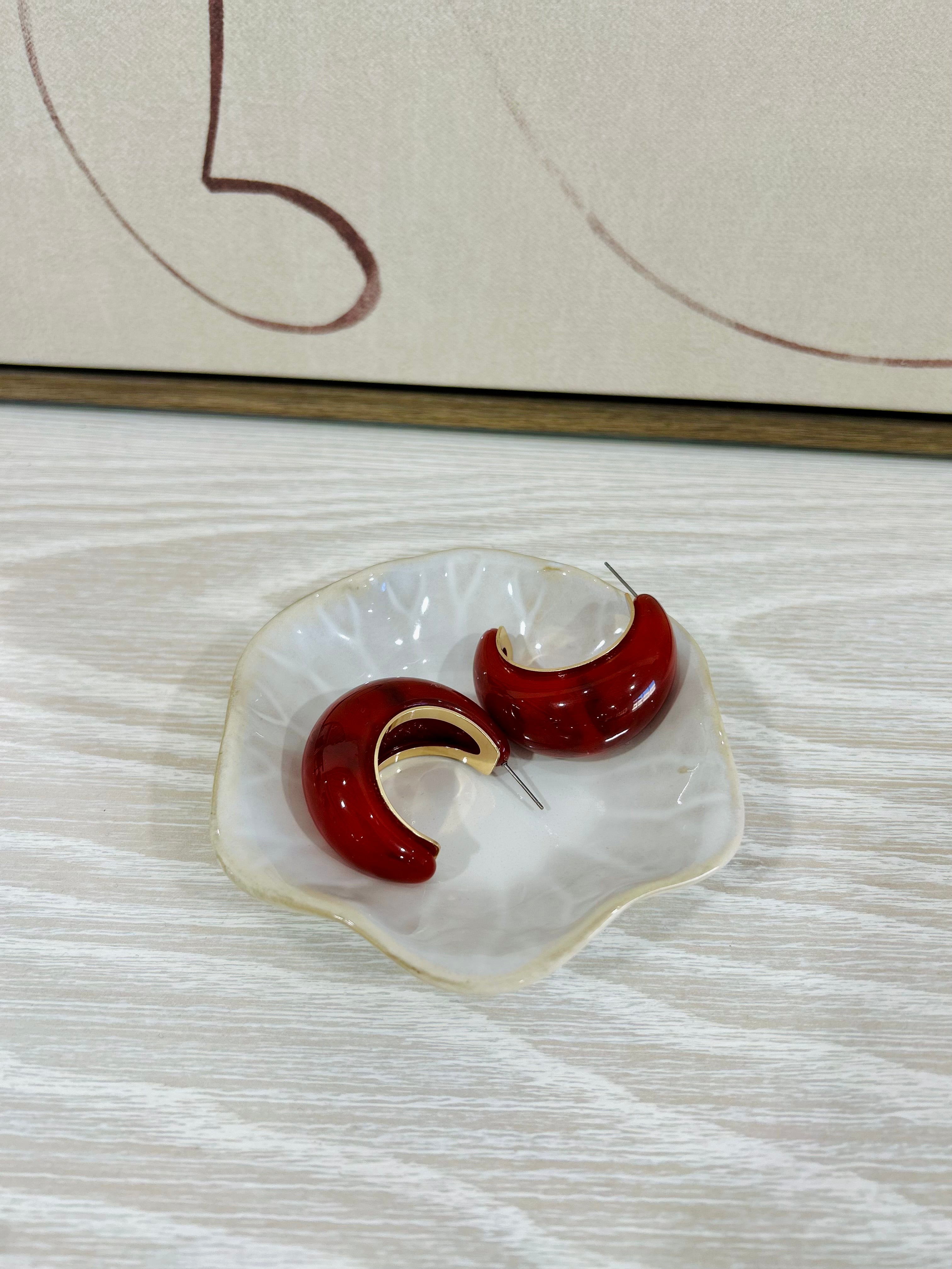 Resin Hoops - Burgundy