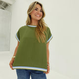 Smithers Contrast Top - Olive