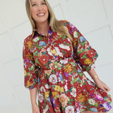 The Founders Mini Dress - Merlot