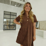 Jeanie Mini Dress - Brown