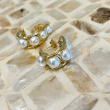 Pearl Hoop Studs