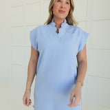 Sully Scalloped Dress - Blue