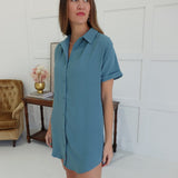 Killing Time Mini Dress - Teal