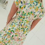 Cara Mixed Print Midi Dress