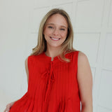 Followay Pleat Top - Red