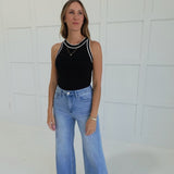Staten Sweater Halter Top - Black
