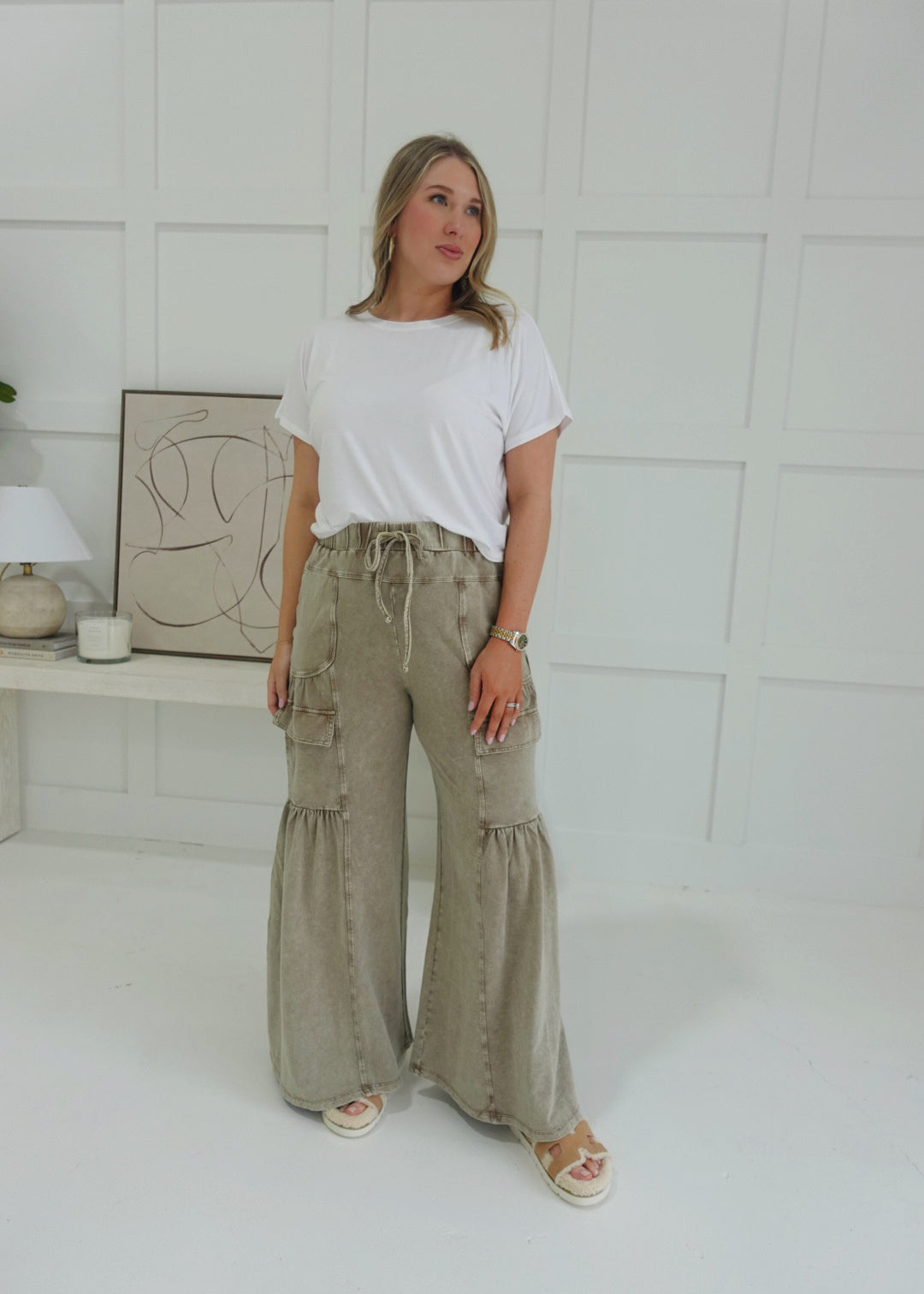 Silo Wide Leg Pants - Mocha