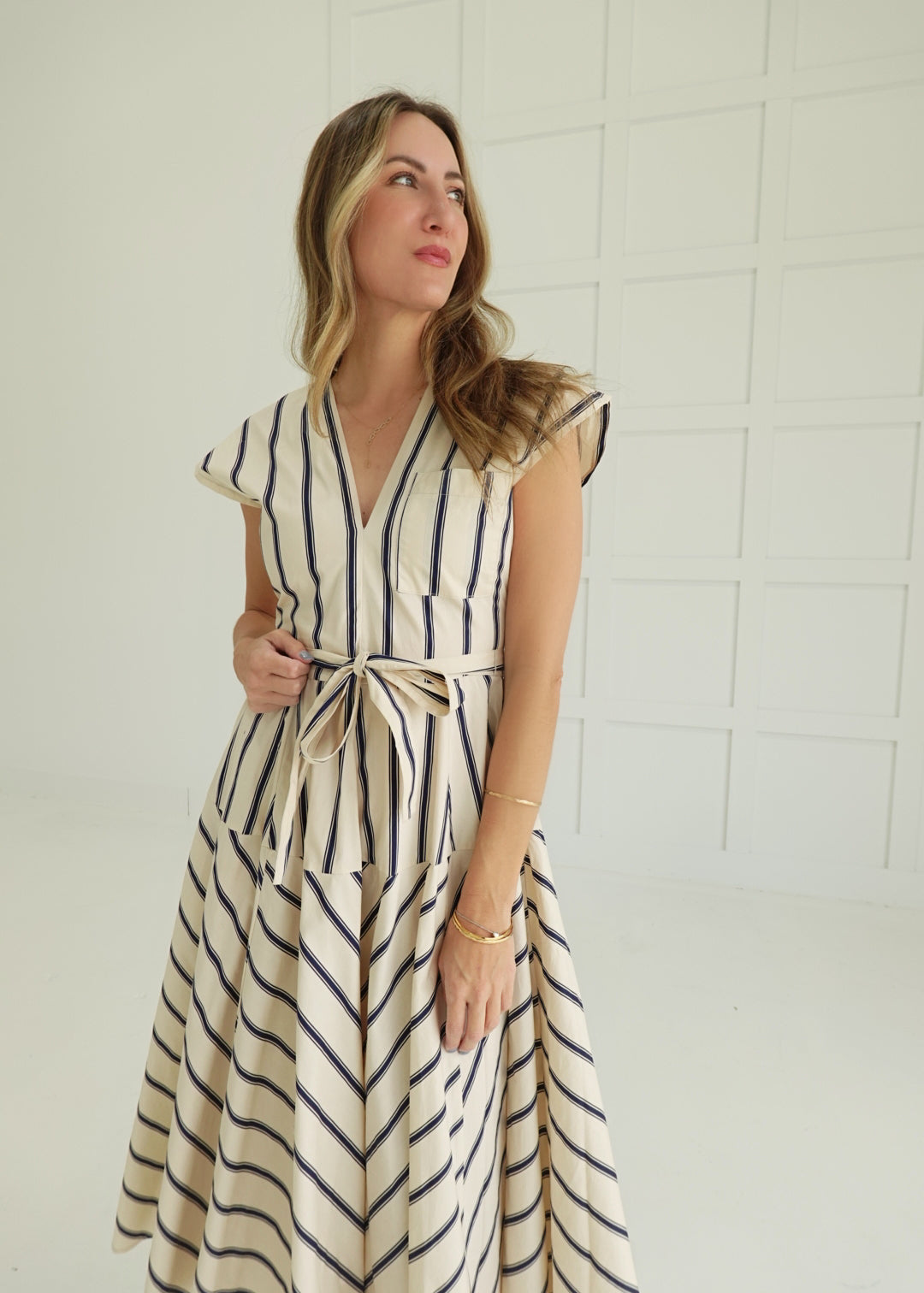 Petra Midi Dress - Cream