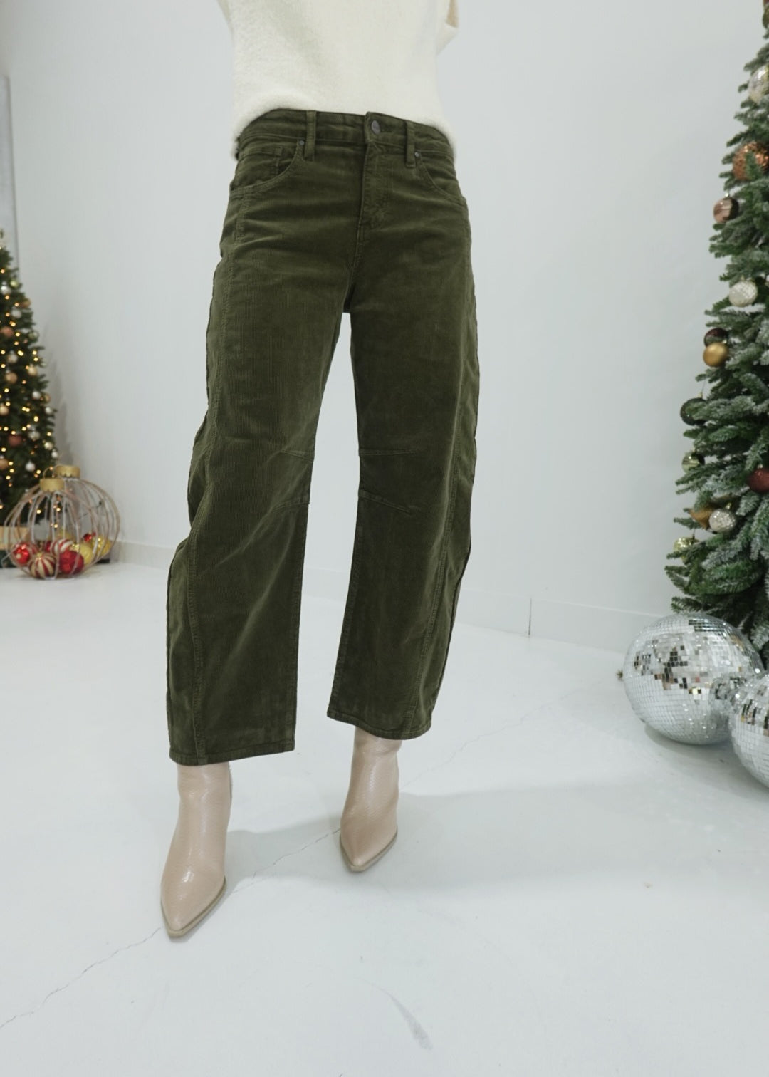 Sheridan Barrel Jeans - Moss