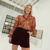 Crushing On You Shorts - Burgundy