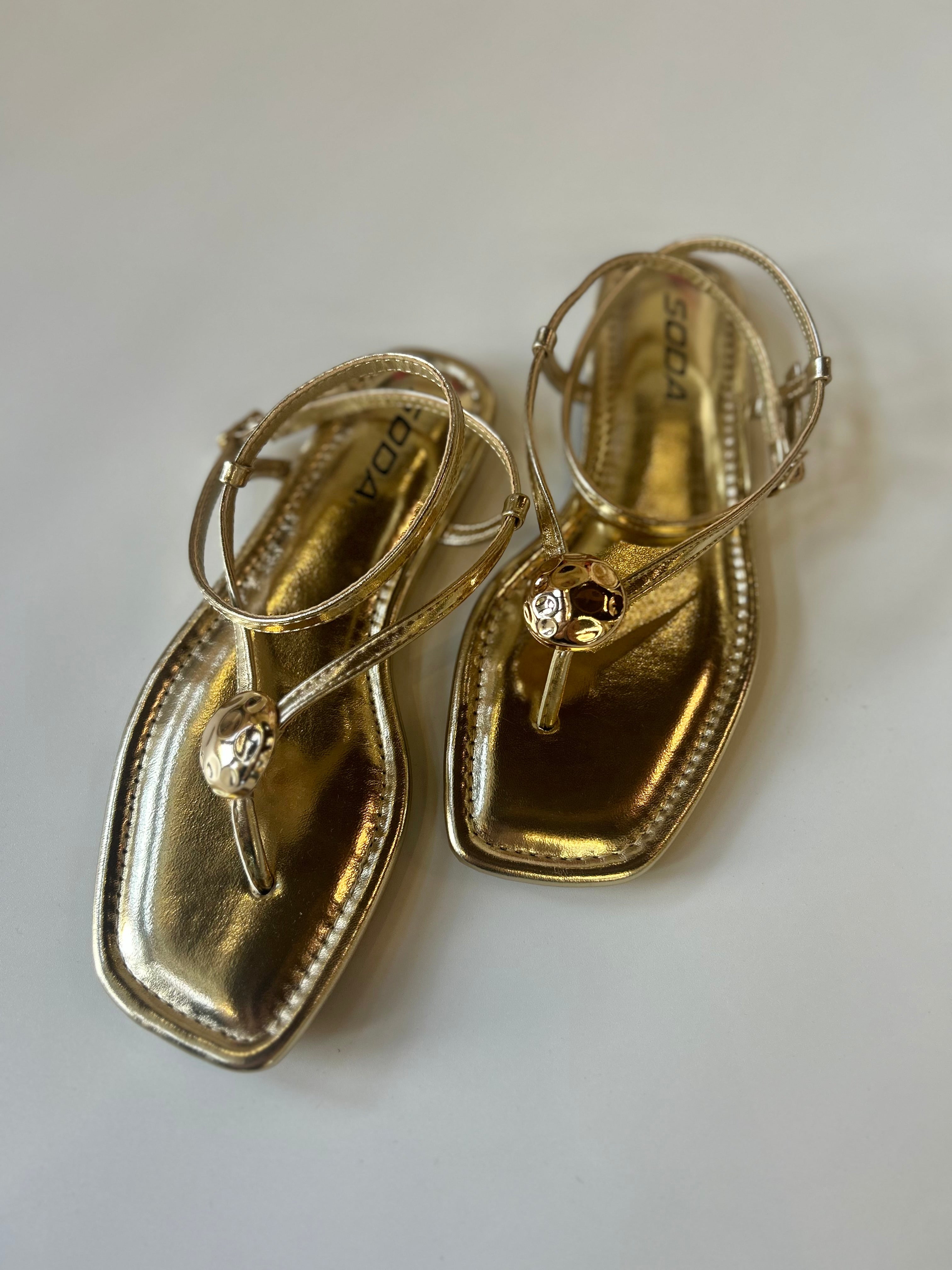 Signature Slingback Sandal - Gold