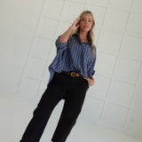 Jasper Oversized Top - Indigo