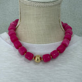 Pink Ladies Beaded Necklace