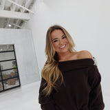 Nadia Sweater Top - Brown