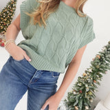 The Wire Sweater Vest - Sage Green