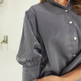Charlisa Ruffle Blouse - Grey