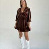 Crushing On You Dress - Brown