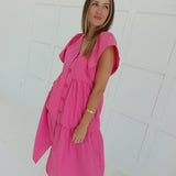 Justine Midi Dress - Pink