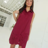 Made A Statement Mini Dress - Wine