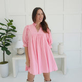 True To Yourself Mini Dress - Pink