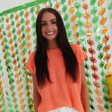 Can't Go On Sweater Top - Orange
