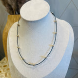 Metallic Charms Cord Necklace - G
