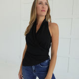 Phoebe Halter Top - Black